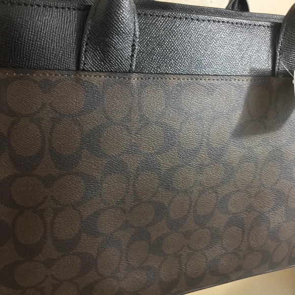 NWT🌹Stunning Brown/Black Compartment Coach Bag🌹 - Picture 5 of 8